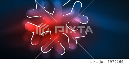 Blurred Christmas snowflake abstract background, stylized minimal design, neon glowing colors 59791664