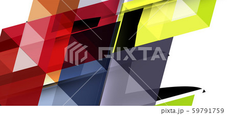 Colorful repeating triangles modern geometric in contemporary style on white background. Abstract 59791759