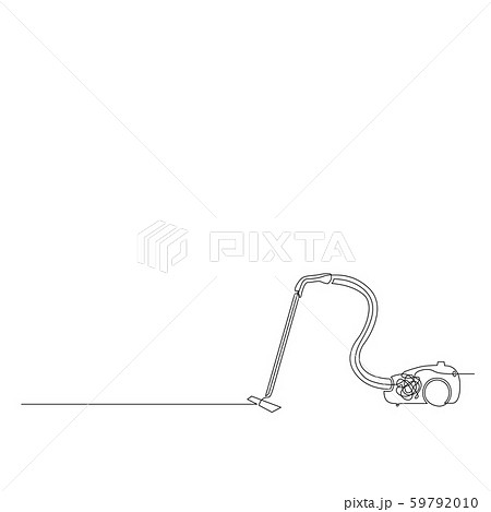 Continuous one line vacuum cleaner. Vector illustration. Continuous one line vacuum cleaner. Vector illustration. 59792010