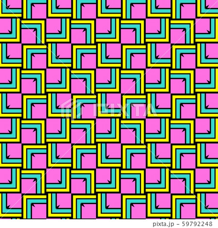 Vintage geometric pattern in retro 80s style. Textile fashionable retro design. 59792248
