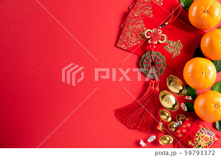 Chinese new year festival decorations background 59793372