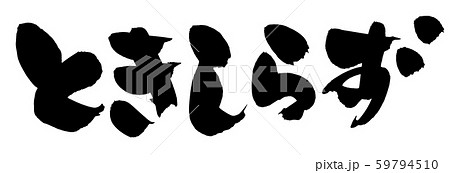 筆文字　時鮭　ときしらず　　イラスト 59794510