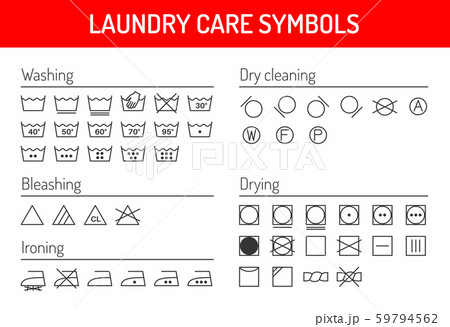 Laundry care symbols linear icons set isolated on white background Laundry care symbols linear icons set isolated on white background 59794562