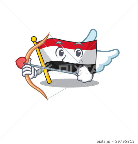 Cartoon flag yemen isolated in cupid character Cartoon flag yemen isolated in cupid character 59795815