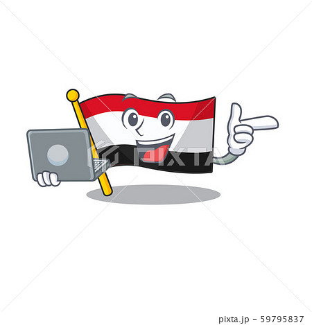Cartoon flag yemen isolated in with bring laptop character Cartoon flag yemen isolated in with bring laptop character 59795837