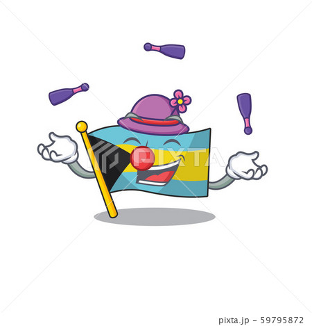 Mascot flag bahamas with in juggling character 59795872