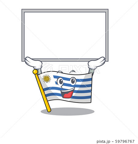 Up board cartoon flag uruguay in with mascot Up board cartoon flag uruguay in with mascot 59796767
