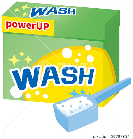 洗濯用洗剤 粉 のイメージイラストのイラスト素材