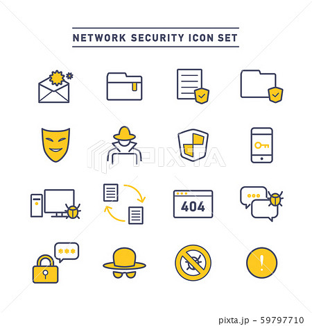 NETWORK SECURITY ICON SET 59797710