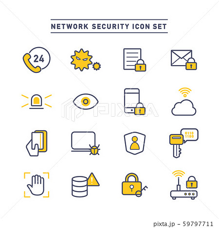 NETWORK SECURITY ICON SET NETWORK SECURITY ICON SET 59797711