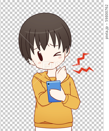 スマートフォン痛み・男の子 59800762