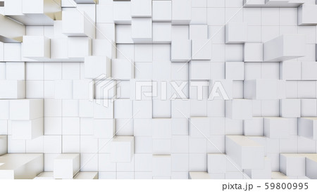 Abstract 3D illustration of white cubes background Abstract 3D illustration of white cubes background 59800995