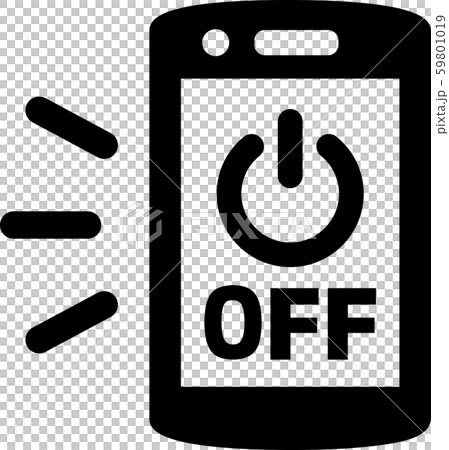 Smartphone power OFF mark - Stock Illustration [59801019] - PIXTA