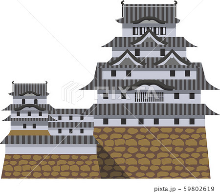 姫路城 イラストのイラスト素材
