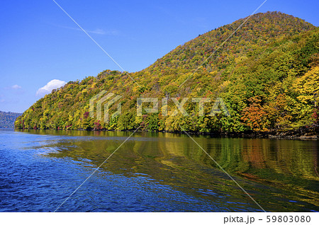 洞爺湖 中島 紅葉（遊覧船からの眺め） 59803080