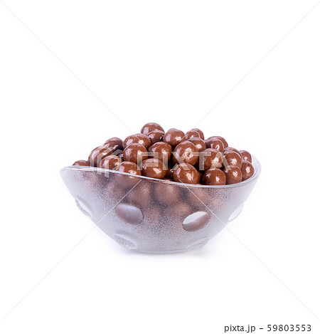 Chocolate ball or chocolate balls in plate on 59803553