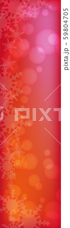 冬の幻想的な雪の結晶背景素材　ワイドスカイスクレイバーサイズ 59804705