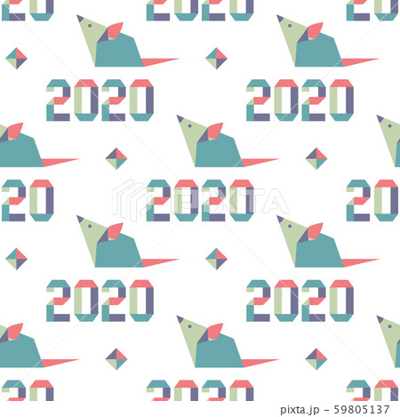 Pattern New year Rat symbol 2020 Chinese origami Pattern New year Rat symbol 2020 Chinese origami 59805137