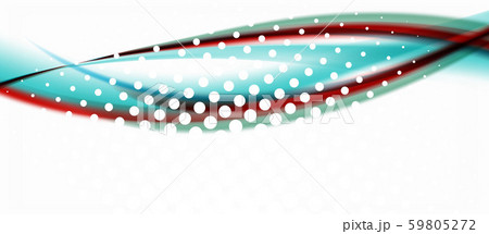 Line wave art illustration on light backdrop. Vector abstract design banner template. Business 59805272