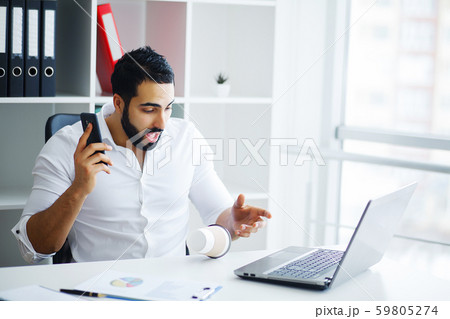 Coffee in paper glass spilling on the table in the morning working day at office table 59805274