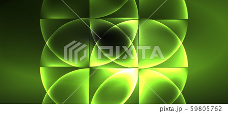 Neon glowing techno lines, hi-tech futuristic abstract background. Template with abstract shapes in Neon glowing techno lines, hi-tech futuristic abstract background. Template with abstract shapes in 59805762