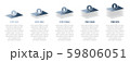 Numbered 5 step infographic illustration showing 59806051