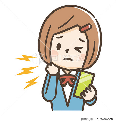 スマホ首　学生　女の子 59806226