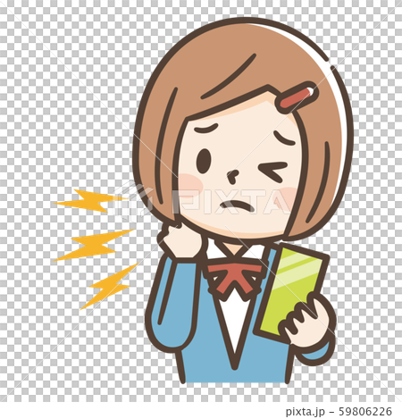 スマホ首　学生　女の子 59806226