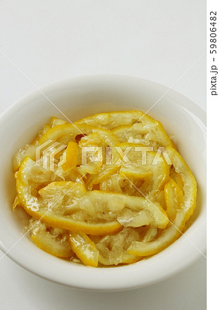 柚子の砂糖漬けの写真素材