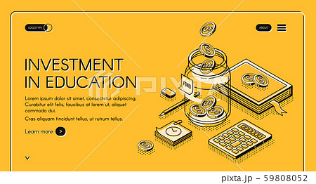 Investment in education isometric landing page Investment in education isometric landing page 59808052