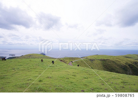 知夫里島の赤ハゲ山付近からの眺め(島根県隠岐郡知夫村) 知夫里島の赤ハゲ山付近からの眺め(島根県隠岐郡知夫村) 59808765