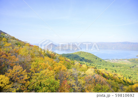 洞爺湖(有珠山ロープウェイからの眺め) 洞爺湖(有珠山ロープウェイからの眺め) 59810692