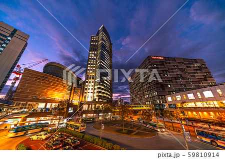 日本の川崎都市景観 川崎駅前などを望む 59810914