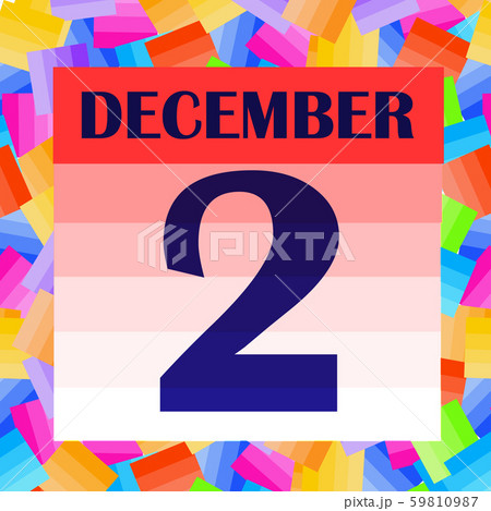 December 2 icon. For planning important day. Illustration. 59810987
