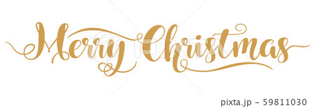 Merry Christmas web lettering calligraphy banner, Christmas gold winter frosty card on isolated Merry Christmas web lettering calligraphy banner, Christmas gold winter frosty card on isolated 59811030