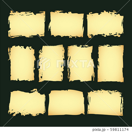 Horizontal and vertical blank Sheet set of antique or old paper template 59811174