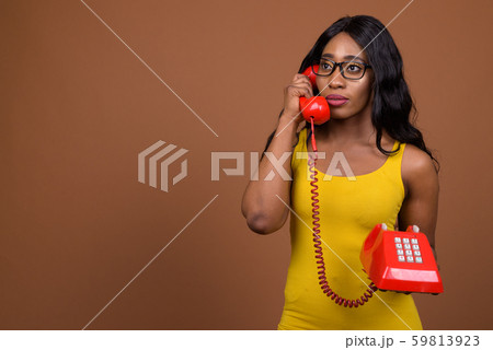 Portrait Of Beautiful Young African Woman Portrait Of Beautiful Young African Woman 59813923