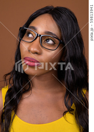 Portrait Of Beautiful Young African Woman Portrait Of Beautiful Young African Woman 59813941