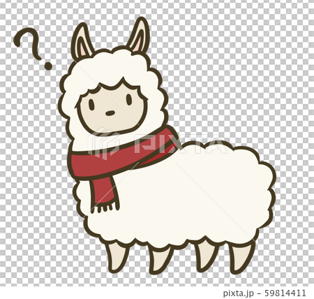 帶有消聲器的羊駝的插圖(?標記) 帶有消聲器的羊駝的插圖(?標記) 59814411