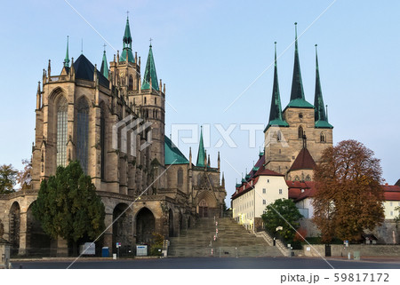 Erfurt Cathedral and Severikirche,Germany 59817172