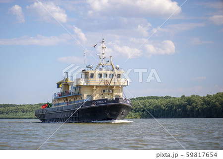 ship on the Danube near Galati, Romania ship on the Danube near Galati, Romania 59817654