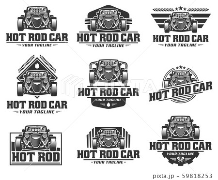 Hot Rod car logo, HotRod vector emblem, Vector Hot 59818253