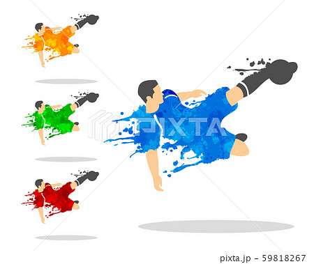 vector illustration of soccer or football player vector illustration of soccer or football player 59818267