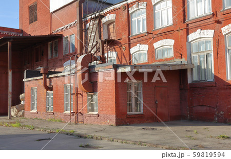 Old red brick industrial building Old red brick industrial building 59819594