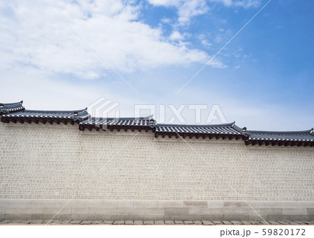 Architecture details Asia Korean traditional wall and roof Architecture details Asia Korean traditional wall and roof 59820172