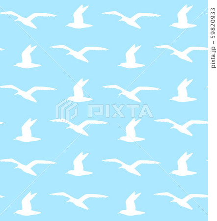 Vector seamless pattern of seagull silhouette Vector seamless pattern of seagull silhouette 59820933