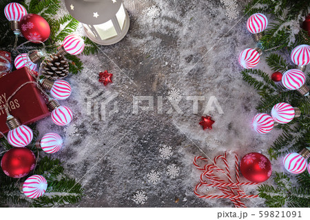Christmas Baking Ingredients on Black Table, 59821091