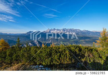 Peaceful autumn Alps mountain view. Reiteralm, Peaceful autumn Alps mountain view. Reiteralm, 59822765