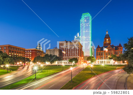 Dallas, Texas, USA skyline over Dealey Plaza 59822801