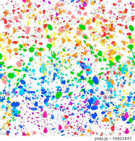 Bright colorful paint splashes of watercolor drops in rainbow colours, seamless pattern 59822847